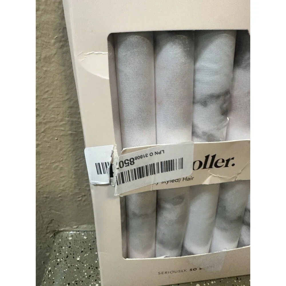 Kitsch Marble Pattern Hair Rollers 6 Pcs Seriously‎ Soft Heatless Hair New